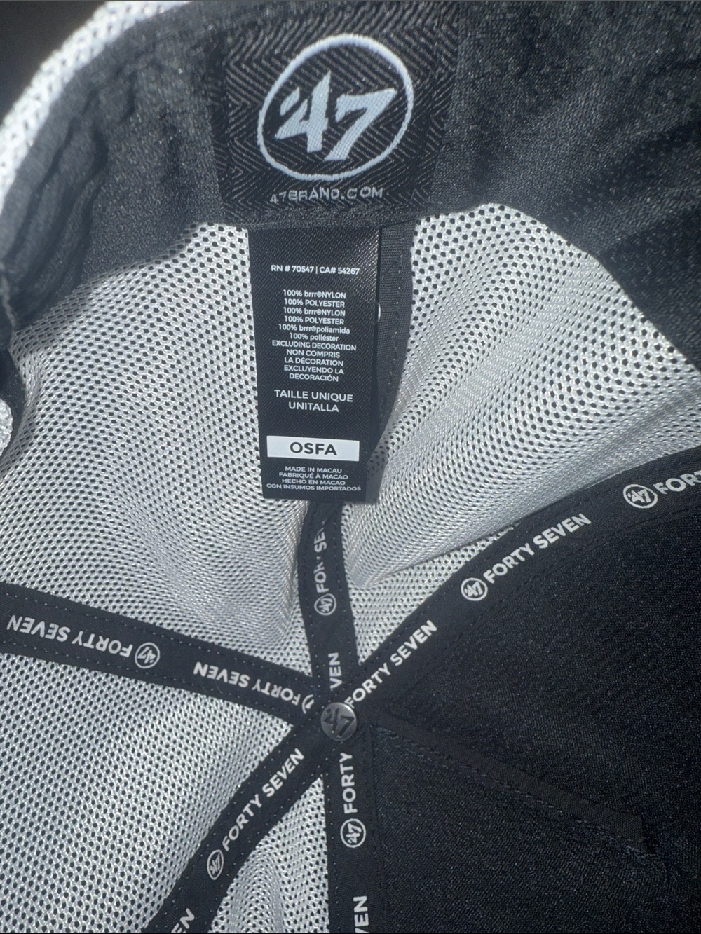 Titans 47 Brand Navy & White Mesh Trucker Hat - Picture 2 of 5